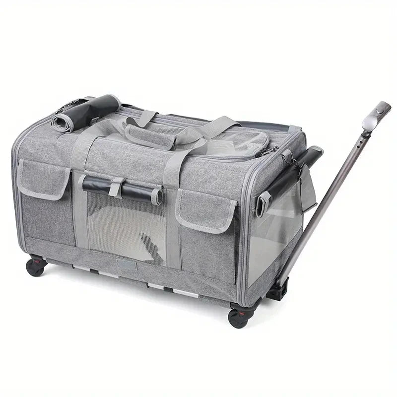 Extra Large Portable Pet Trolley Case Detachable Dog Trolley Case Large Foldable Pet Bag Cat Travel Carrier Bag - Vibrant Variety Store