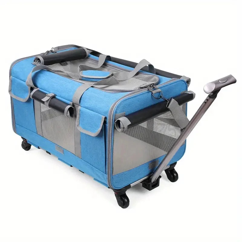 Extra Large Portable Pet Trolley Case Detachable Dog Trolley Case Large Foldable Pet Bag Cat Travel Carrier Bag - Vibrant Variety Store