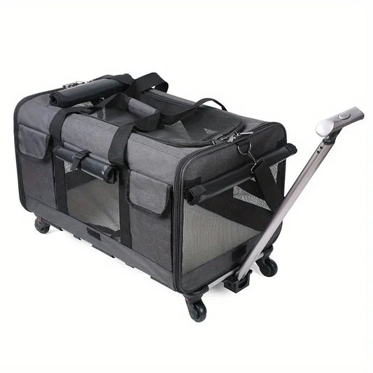Extra Large Portable Pet Trolley Case Detachable Dog Trolley Case Large Foldable Pet Bag Cat Travel Carrier Bag - Vibrant Variety Store