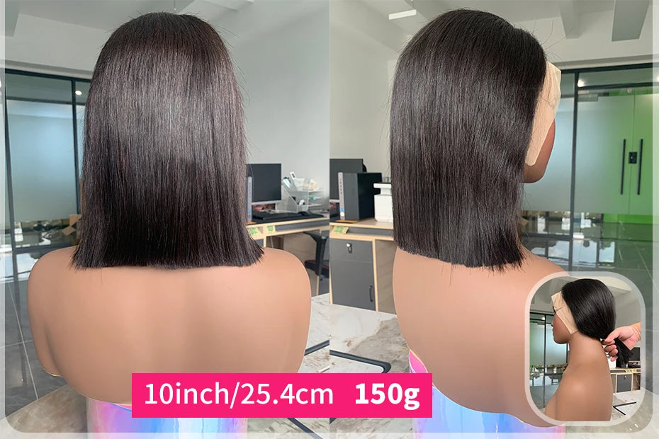13x4 Bob Wigs Bone Straight Human Hair Wigs 13x6 Lace Frontal Hair Extensions Wig 100 Vietnamese Lace Front Human Hair Wig Black