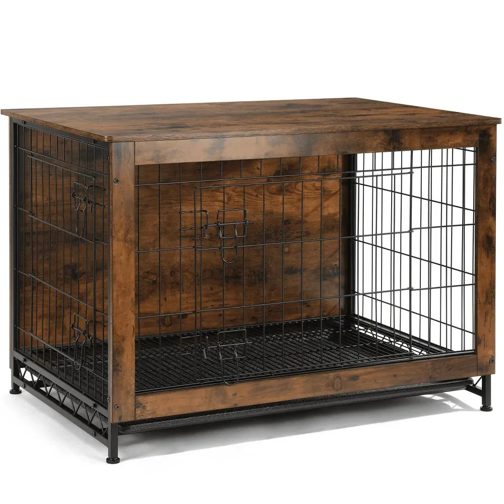 Modern Dog Crate Furniture for Large Dogs up to 70 Pounds Side End Table Pet Kennel for Indoor Use - Vibrant Variety Store