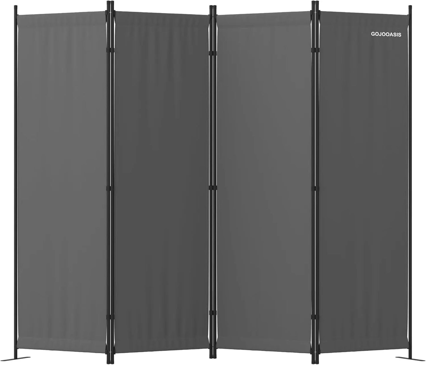 4 Panel Room Divider Folding Privacy Screen for Home Office and Dorm Decor in Grey - Vibrant Variety Store