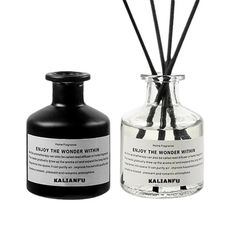 50ML Flameless Home Fragrance Room Freesia Jasmine Oil with Rattan Diffuser Stick Air Freshener Decor - Vibrant Variety Store