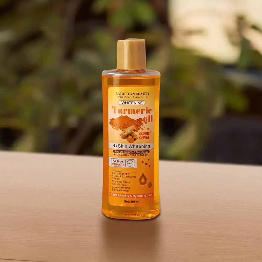 200ml Turmeric Oil Essential Oil and Ginger Deep Hydration Moisturizer Nourishing Smoothing Face Serum for Skin Care - Vibrant Variety Store