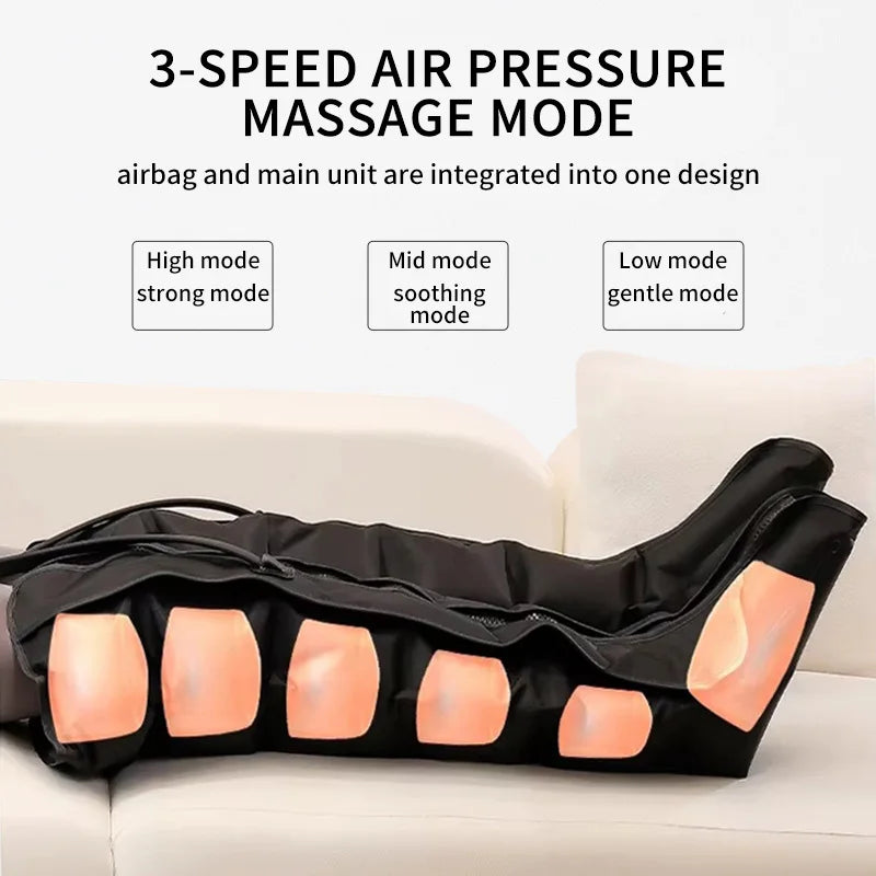 Air Pressure Leg Massager Foot Massage Boots with Kneading Squeeze Deep Relaxation for Calves and Remote Control - Vibrant Variety Store