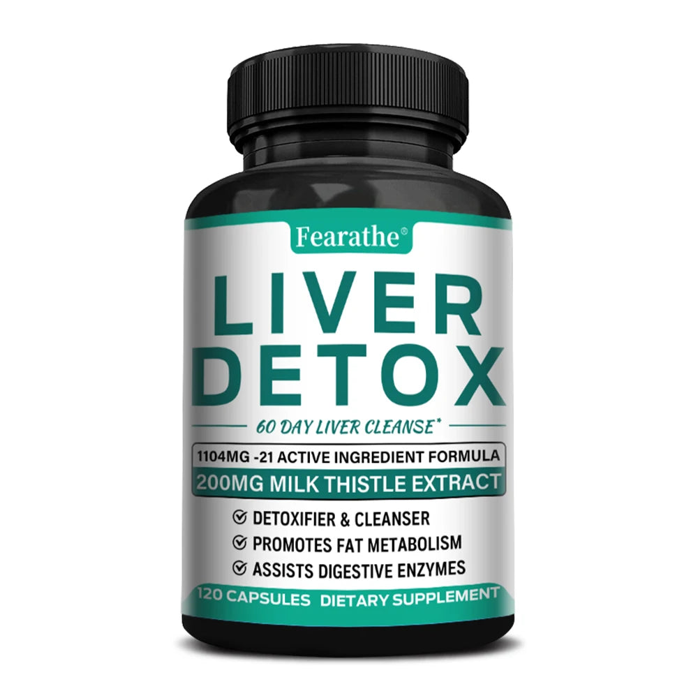 Liver Detox Supplement 1104 Mg Per Serving Cleanse Digestive Enzymes Support Immunity Digestion Fat Metabolism - Vibrant Variety Store
