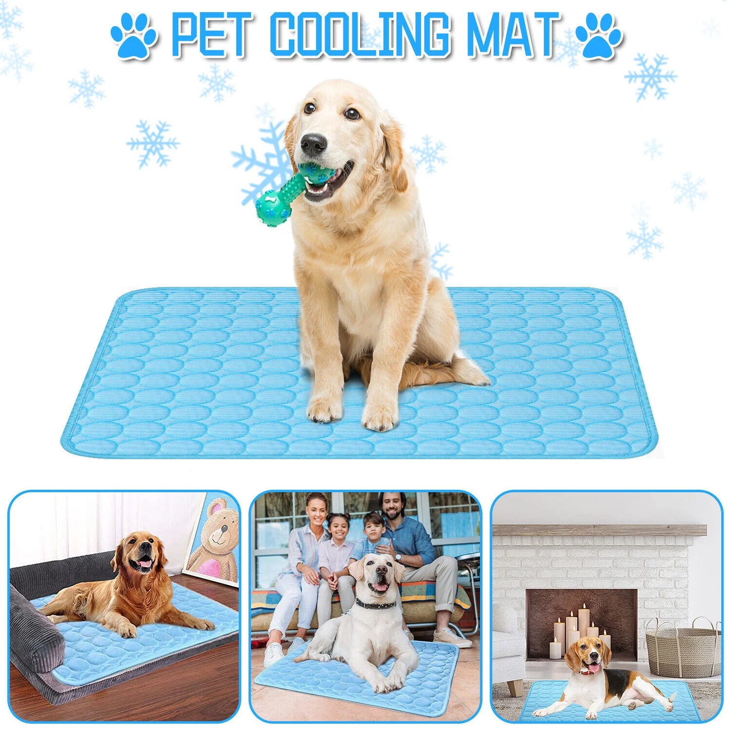 Pet Cooling Mat Cool Pad Cushion Dog Cat Puppy Blanket Summer Sleeping Bed - Vibrant Variety Store