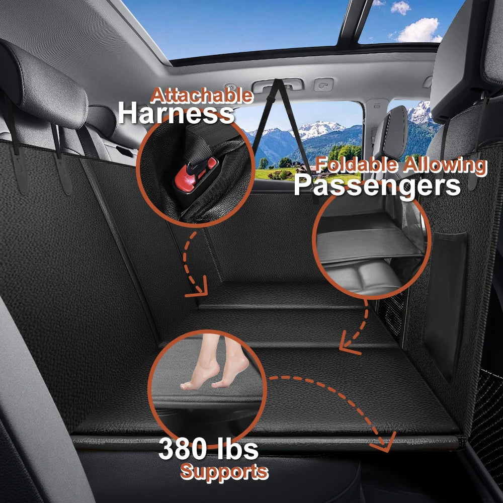 Back Seat Extender for Dogs Waterproof Dog Car Seat Cover Anti Scratch Carrier Mat - Vibrant Variety Store