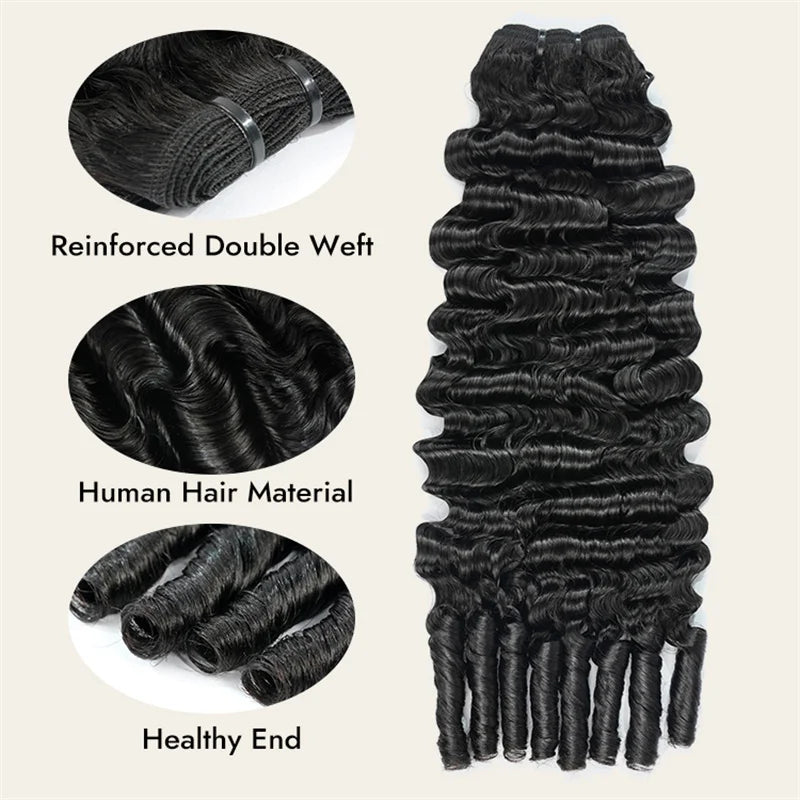 Alipear Hair Burmese Curly Human Hair Bundles Natural Black Color Real Human Virgin Hair Extensions