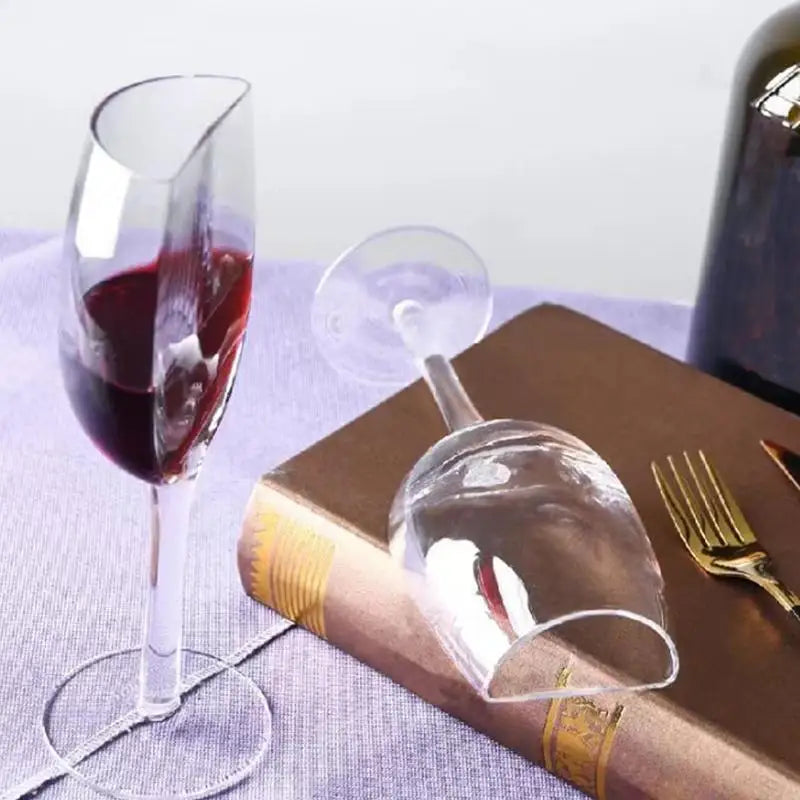 Two Pieces Pack Clear Transparent Half Glass Cup Red Wine Champagne Flute Goblet Stem-ware 140ml Cup Kitchen Accessories - Vibrant Variety Store