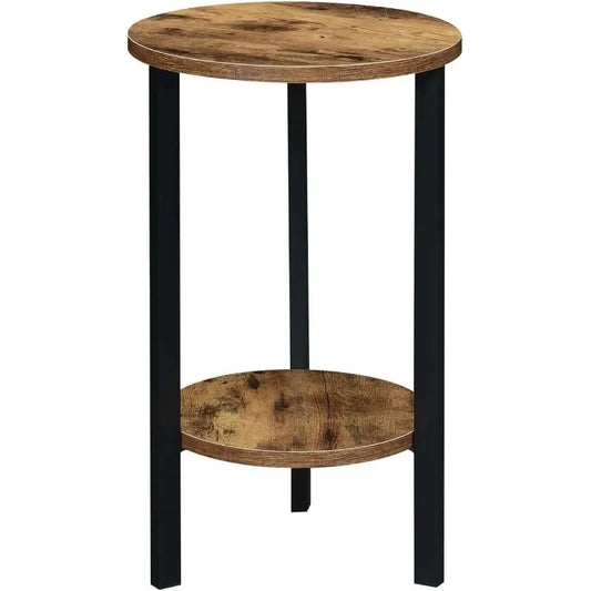 Graystone 24 Inch 2 Tier Plant Stand Urban Modern Industrial Design for Plants Vases and Antiques - Vibrant Variety Store