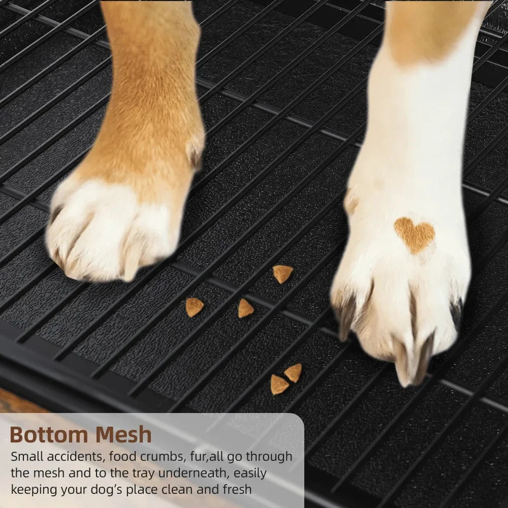 Modern Dog Crate Furniture for Large Dogs up to 70 Pounds Side End Table Pet Kennel for Indoor Use - Vibrant Variety Store