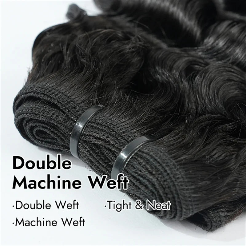 Alipear Hair Burmese Curly Human Hair Bundles Natural Black Color Real Human Virgin Hair Extensions