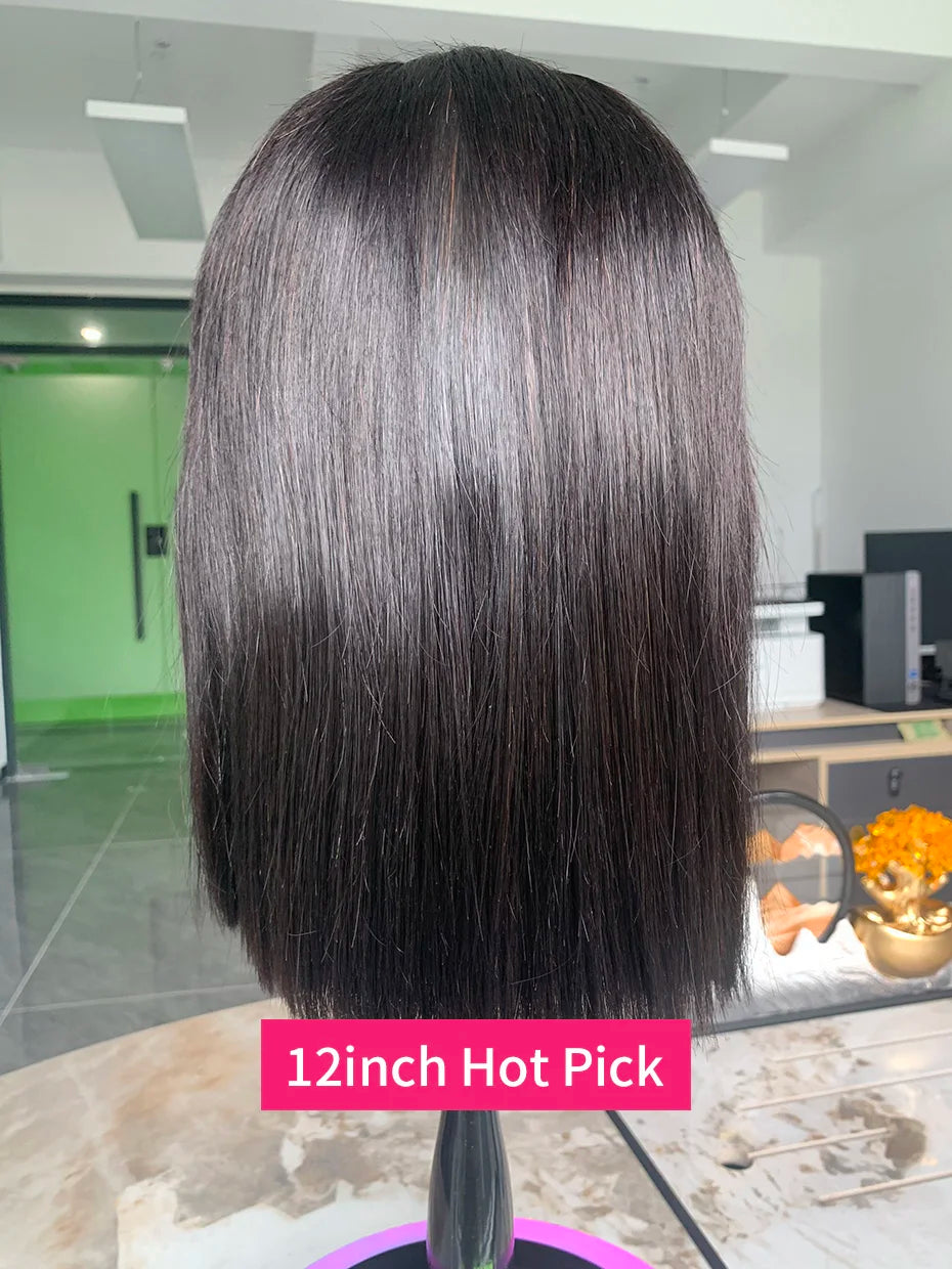 13x4 Bob Wigs Bone Straight Human Hair Wigs 13x6 Lace Frontal Hair Extensions Wig 100 Vietnamese Lace Front Human Hair Wig Black