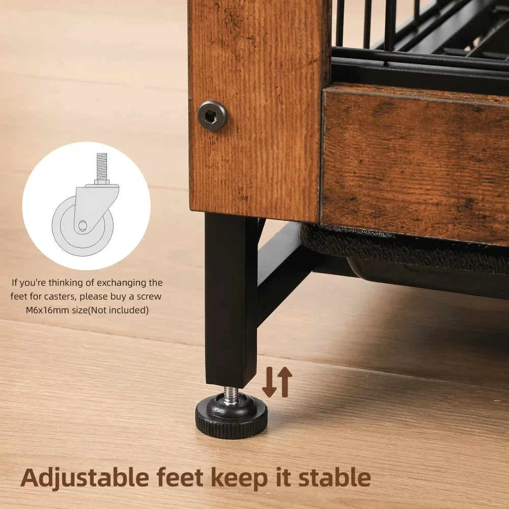 Modern Dog Crate Furniture for Large Dogs up to 70 Pounds Side End Table Pet Kennel for Indoor Use - Vibrant Variety Store