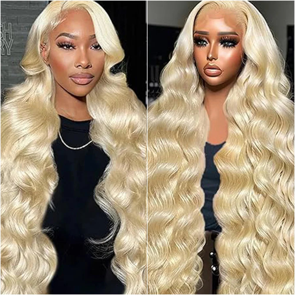 30 36 Inches 613 Blonde Body Wave 13x4 Lace Front Wig Human Hair 13x6 HD Transparent Lace Frontal Brazilian Wigs For Black Women