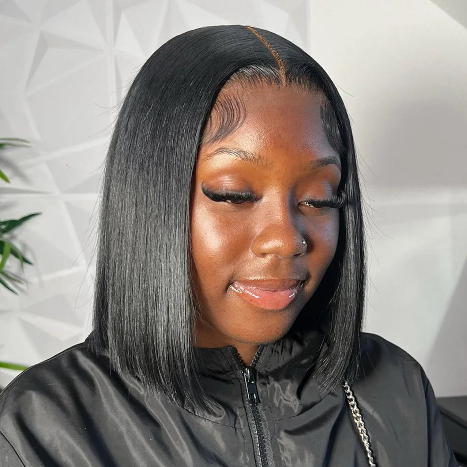 13x4 Bob Wigs Bone Straight Human Hair Wigs 13x6 Lace Frontal Hair Extensions Wig 100 Vietnamese Lace Front Human Hair Wig Black