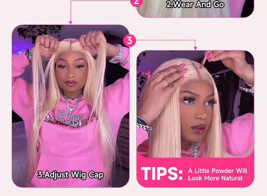 613 Glueless Wigs Human Hair 5x5 Lace Closure Wig Remy Straight Blonde Pre Plucked Glueless Wig 100% Human Hair Wigs Ready To Go