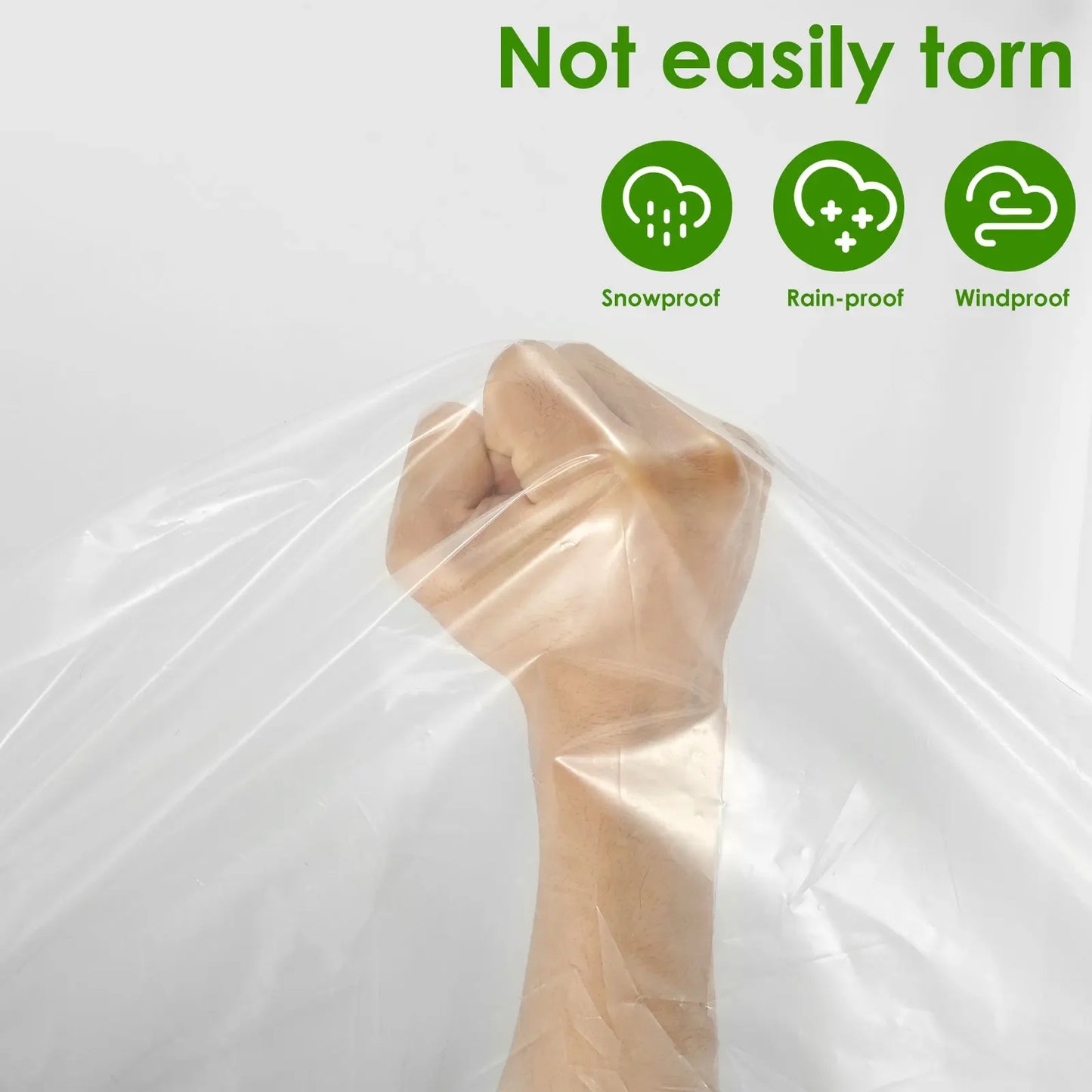 Chicken Coop Cover Transparent Tarpaulin Outdoor Garden Waterproof Run Tarp with Rope Reinforced Edges Chicken Coop Porch Canopy - Vibrant Variety Store