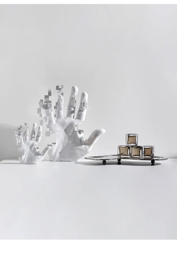 Home Living Room Decorations Abstract Art Palm Modern Luxury Table Hand Sculpture House Accessories Aesthetic Figurines Decor