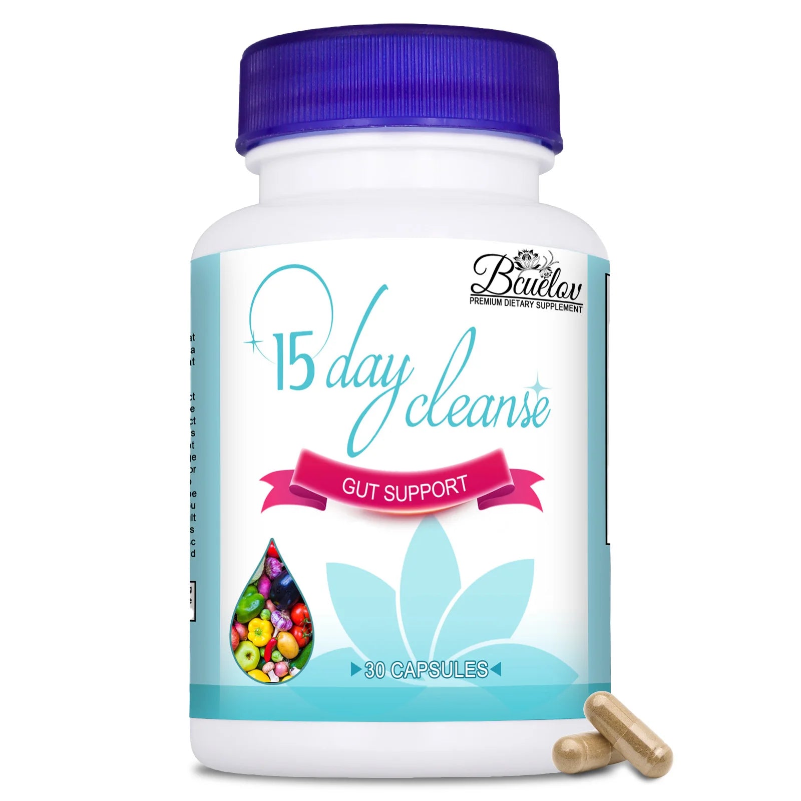 15-day Intestinal Cleansing and Detoxifying Capsules, Targeting The Overall Colon, Digestive Regulation, and Intestinal Health - Vibrant Variety Store