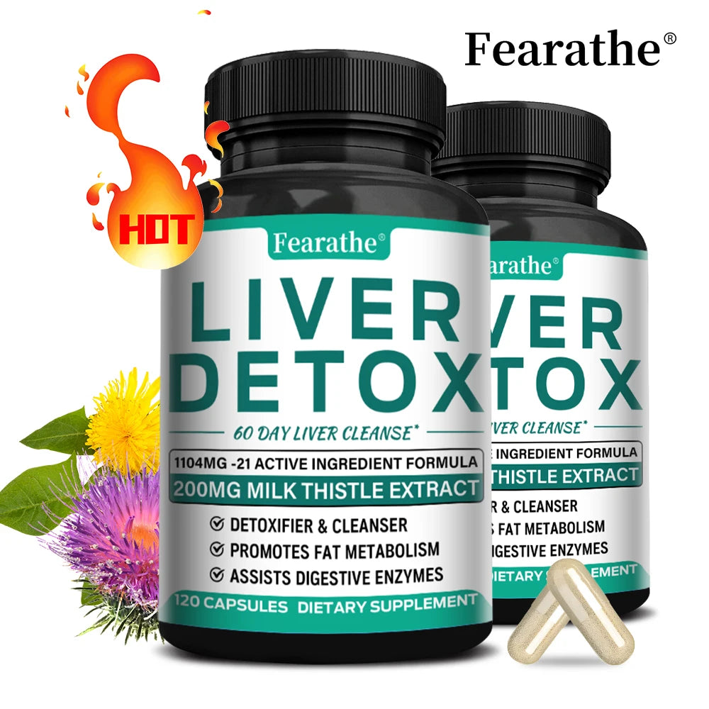 Liver Detox Supplement 1104 Mg Per Serving Cleanse Digestive Enzymes Support Immunity Digestion Fat Metabolism - Vibrant Variety Store