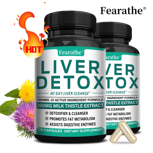 Liver Detox Supplement 1104 Mg Per Serving Cleanse Digestive Enzymes Support Immunity Digestion Fat Metabolism - Vibrant Variety Store