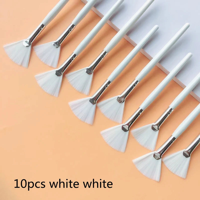 Fan Shape Foundation Makeup Brushes Set of 10 20 50 Pieces Multifunctional Facial Mask Brush Essential Oil Application Beauty Tools - Vibrant Variety Store
