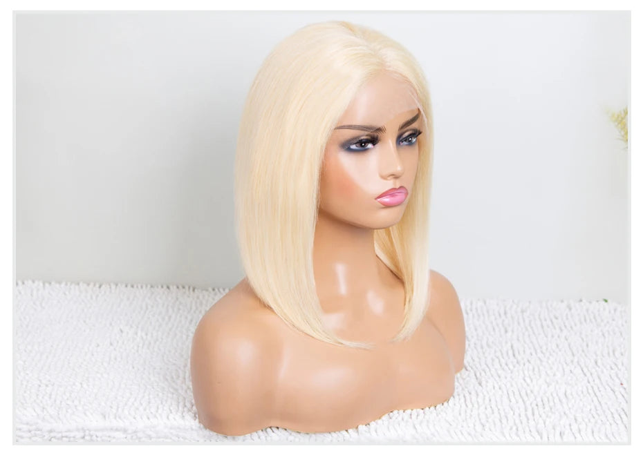 13x4 13x6 613 HD Blonde Bob Hair Wig Human Hair Lace Frontal Wig Brazilian Straight Bob Wig Lace Front Human Hair Wigs for Women