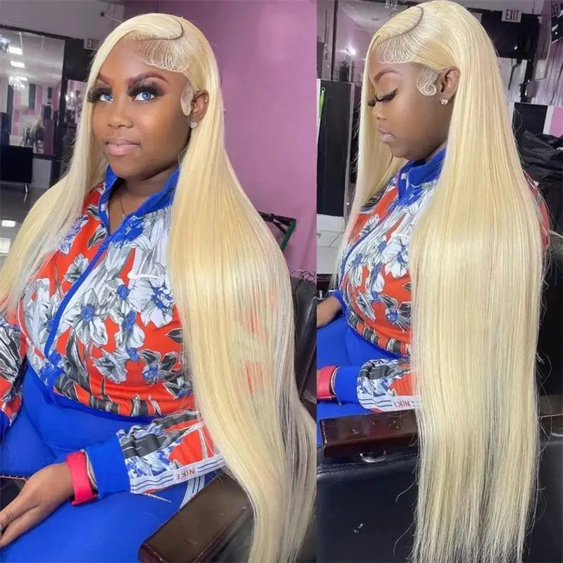 30 36 Inch Highlight Wig Human Hair Pre Plucked 13x6 Transparent Lace Front Wig Ash Blonde Highlight Colored Human Hair Wigs