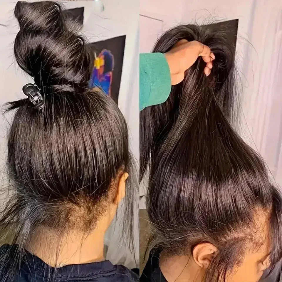 Hidden Strap Body Wave 360 HD Full Lace Front Wigs Human Hair Pre Plucked 12A Glueless Brazilian Virgin Wig With Drawstring