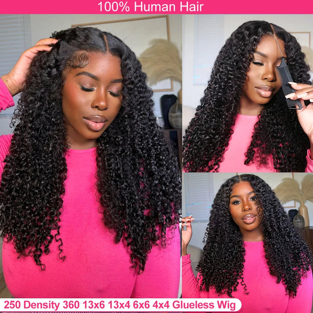 30 Inch Deep Wave 13x6 HD Lace Front Wig 250 density Water Wave 360 13x4 Lace Frontal Wigs 6x6 Closure Glueless Wig Human Hair