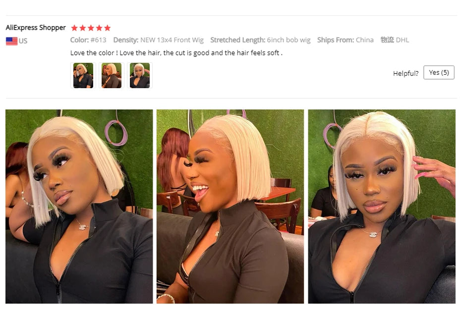 13x4 13x6 613 HD Blonde Bob Hair Wig Human Hair Lace Frontal Wig Brazilian Straight Bob Wig Lace Front Human Hair Wigs for Women