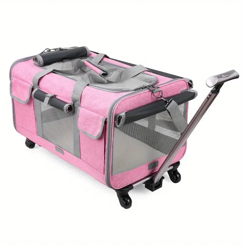 Extra Large Portable Pet Trolley Case Detachable Dog Trolley Case Large Foldable Pet Bag Cat Travel Carrier Bag - Vibrant Variety Store