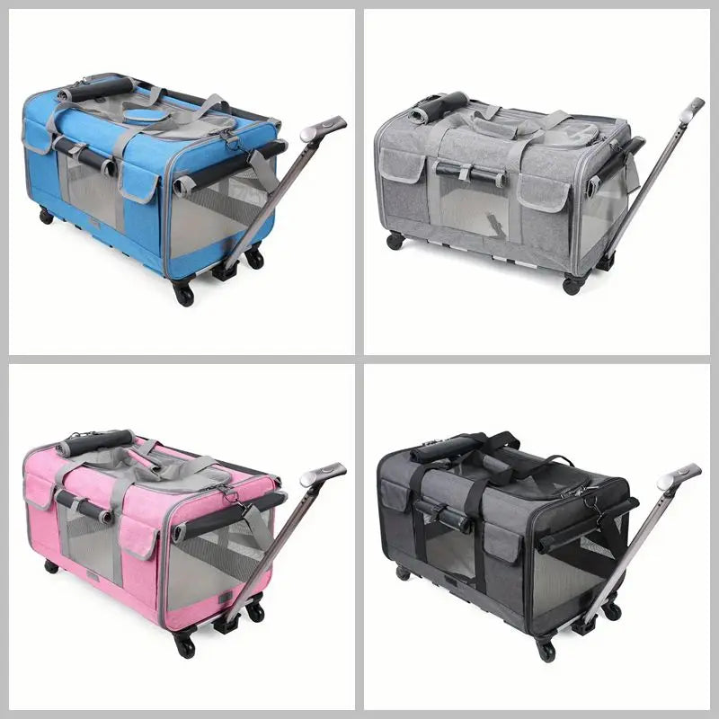 Extra Large Portable Pet Trolley Case Detachable Dog Trolley Case Large Foldable Pet Bag Cat Travel Carrier Bag - Vibrant Variety Store