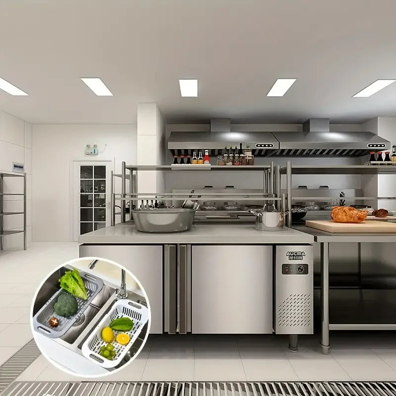 Kitchen Storage Rack Soap Sponge Rack Adjustable Vegetable Drain Basket Sink Rack Retractable Multifunctional Kitchen Tools - Vibrant Variety Store