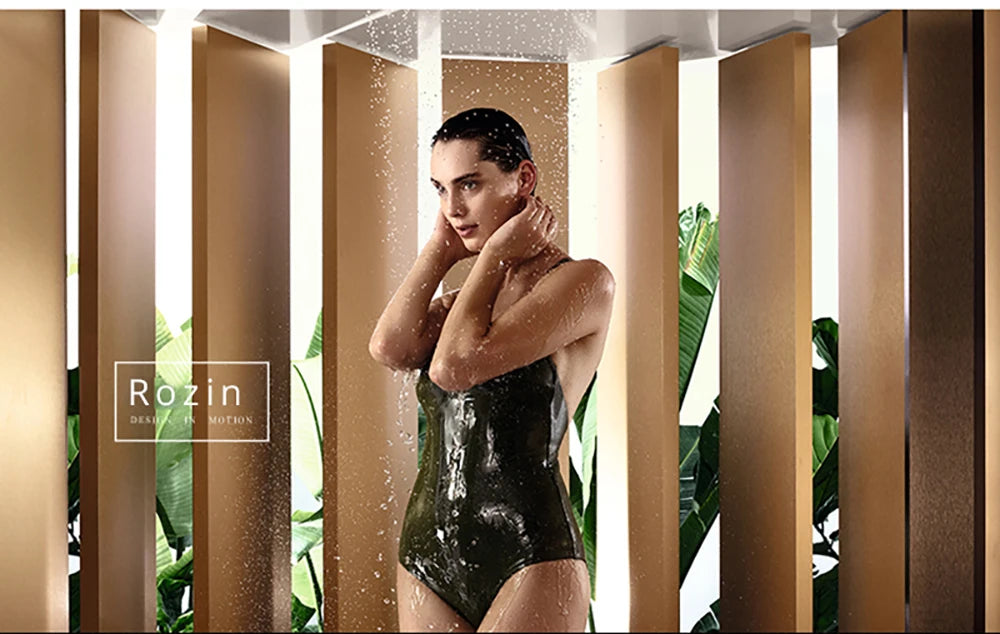 Black Shower Faucets System Bathroom Wall Mounted Rainfall Shower Kit Concealed Embedded Box Hot Cold Water Mixer Tap SUS304 - Vibrant Variety Store