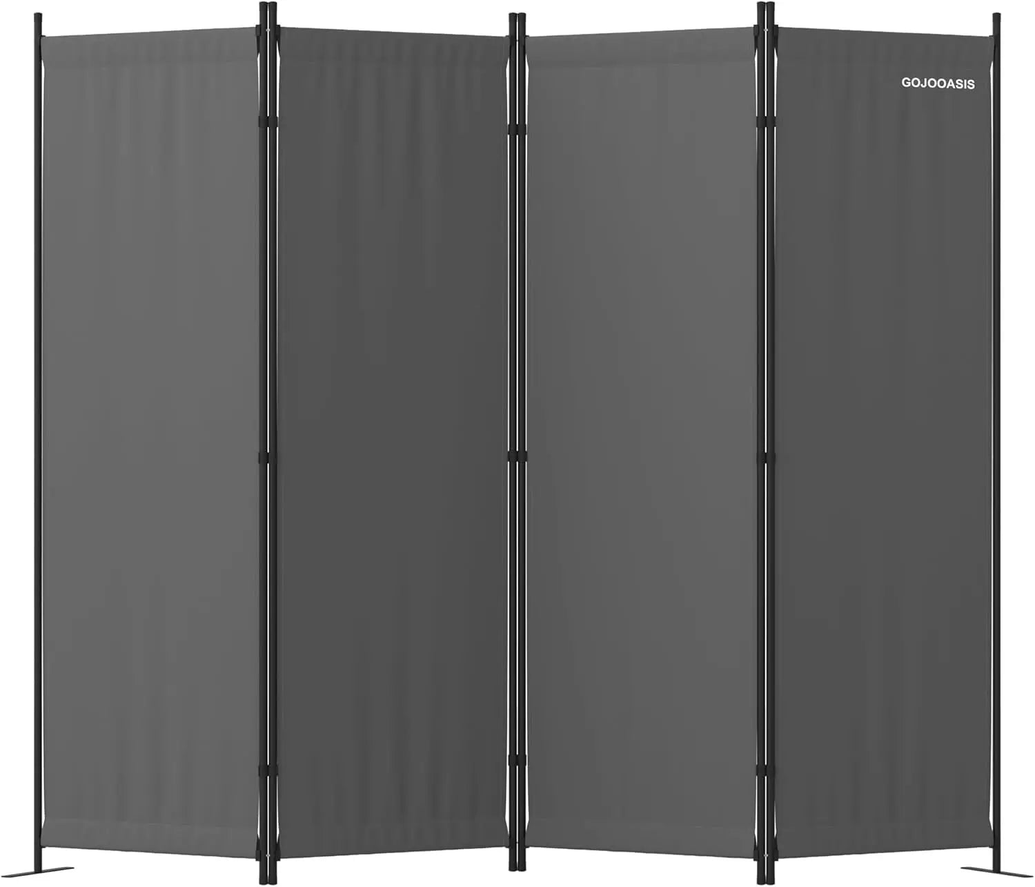 4 Panel Room Divider Folding Privacy Screen for Home Office and Dorm Decor in Grey - Vibrant Variety Store