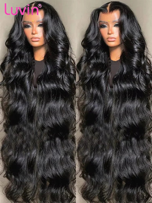Luvin HD Transparent 13x6 Body Wave Lace Frontal Human Hair Wig  Brazilian 5x5 Closure Glueless Lace Wig 13x4 Lace Front Wigs - Vibrant Variety Store