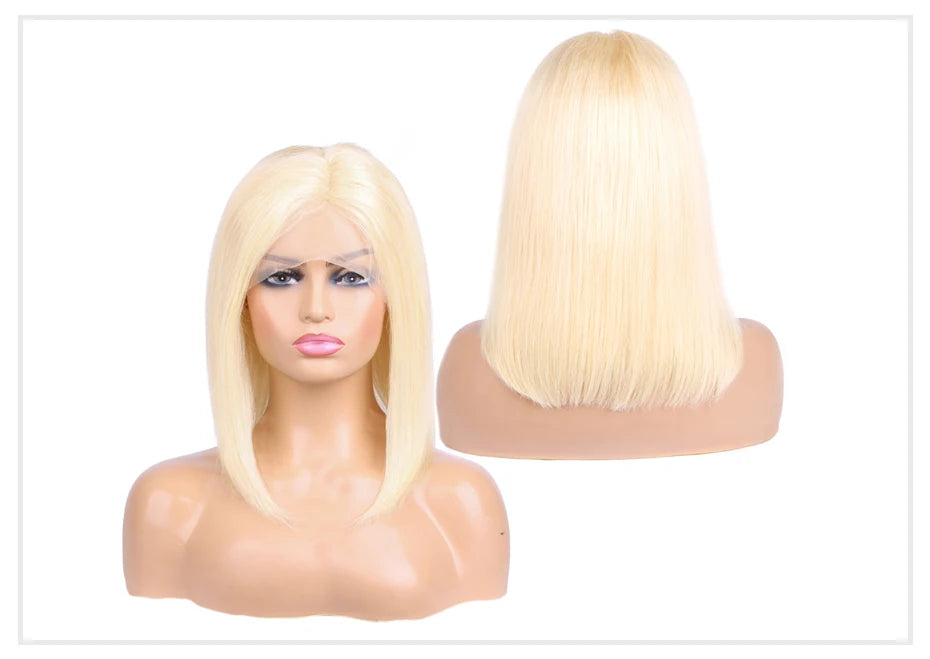 13x4 13x6 613 HD Blonde Bob Hair Wig Human Hair Lace Frontal Wig Brazilian Straight Bob Wig Lace Front Human Hair Wigs for Women
