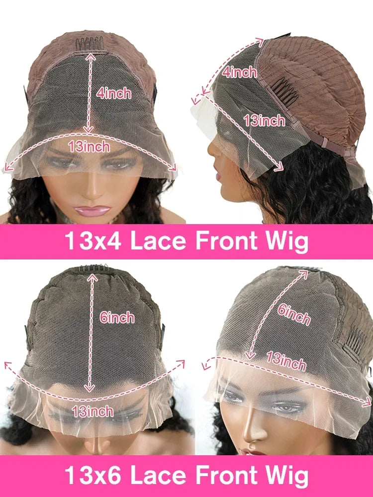 Body Wave Lace Wigs 13x6 HD Lace Frontal Wig 100% Raw Human Hair Loose Wave Lace Front Human Hair Wigs 4x4 HD Lace Closure Wig - Vibrant Variety Store