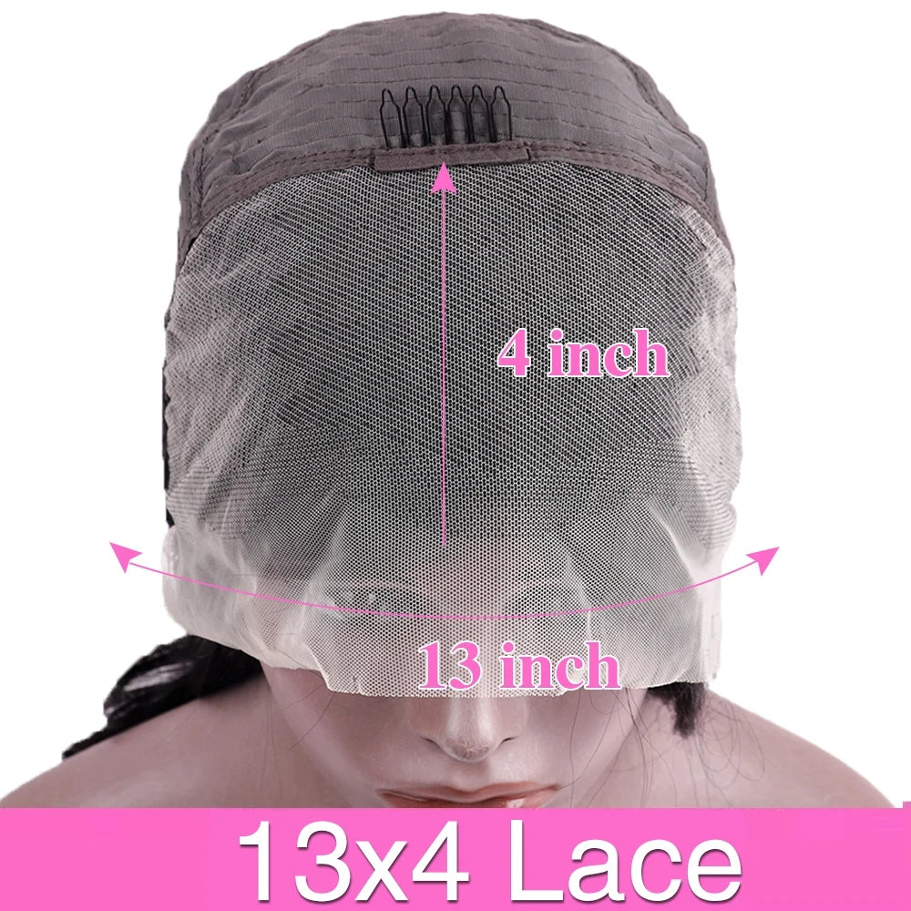 13x6 HD Transparent Bone Straight Lace Frontal Wigs 5x5 Glueless Wear and Go Human Hair Wig 220 Density for Women 30 40 Inch - Vibrant Variety Store