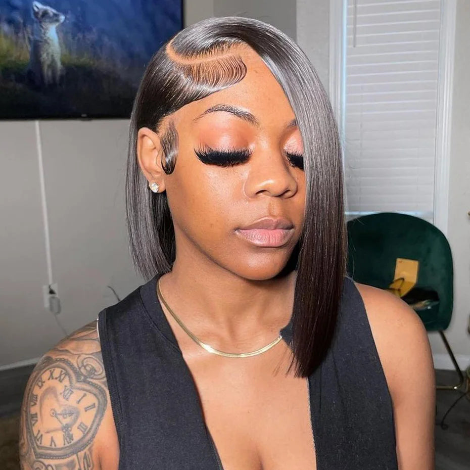 13x4 Bob Wigs Bone Straight Human Hair Wigs 13x6 Lace Frontal Hair Extensions Wig 100 Vietnamese Lace Front Human Hair Wig Black