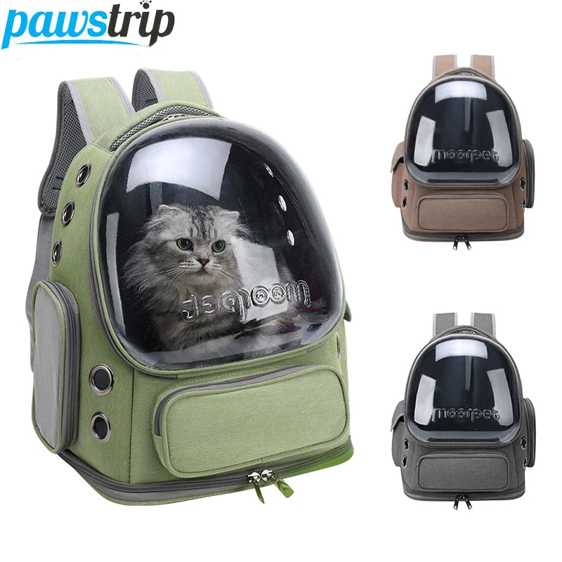 Transparent Pet Cat Carrier Backpack Outdoor Travel Bag for Cats and Small Dogs Breathable Pet Supplies - Vibrant Variety Store