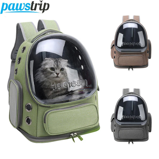 Transparent Pet Cat Carrier Backpack Outdoor Travel Bag for Cats and Small Dogs Breathable Pet Supplies - Vibrant Variety Store