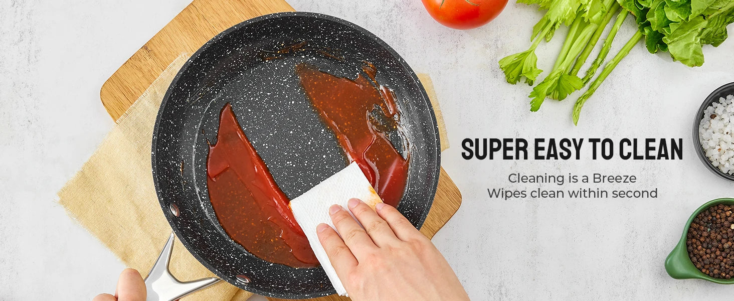 Induction Cookware Nonstick, 10-Piece, BEZIA Pots and Pans Set for Induction Cooktop, Compatible with All Stoves - Vibrant Variety Store