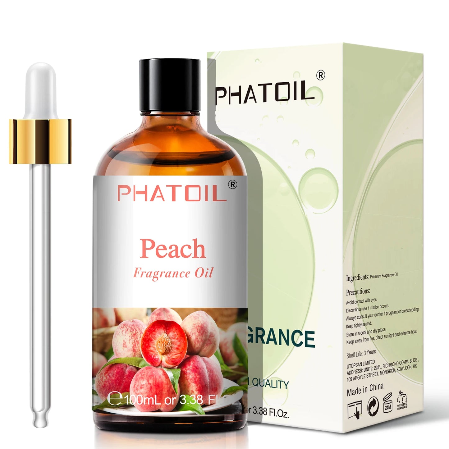 PHATOIL 100ml Sweet Fruity Fragrance Oil for Diffuser and Candle Making Coconut Vanilla Strawberry Lemon Peach Pear Aroma Oil - Vibrant Variety Store