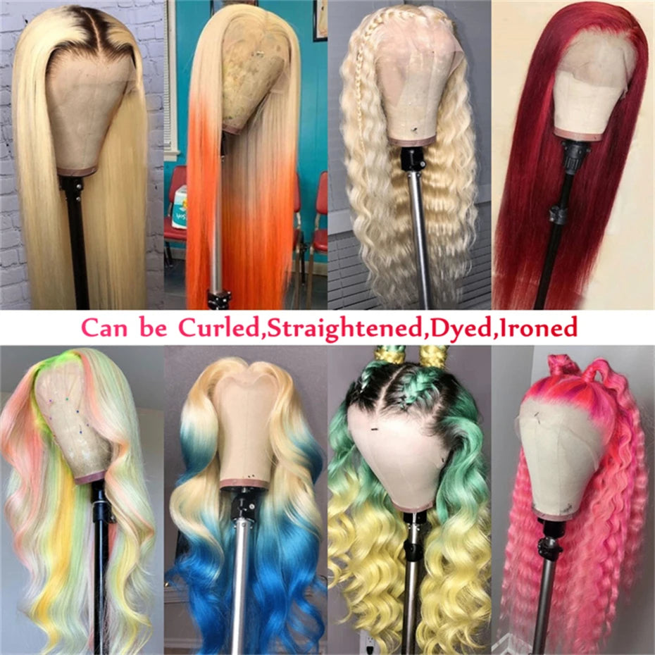 200 Density 613 Hd Lace Frontal Wig 13x4 13x6 360 Blonde Lace Front Human Hair Wigs For Women Preplucked Brazilian Straight Hair - Vibrant Variety Store