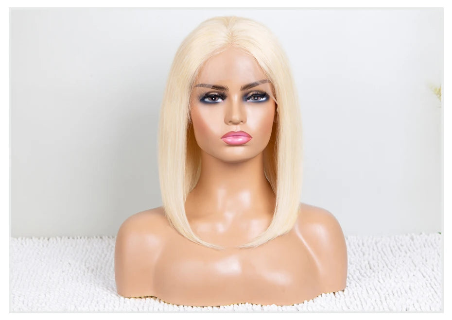 13x4 13x6 613 HD Blonde Bob Hair Wig Human Hair Lace Frontal Wig Brazilian Straight Bob Wig Lace Front Human Hair Wigs for Women