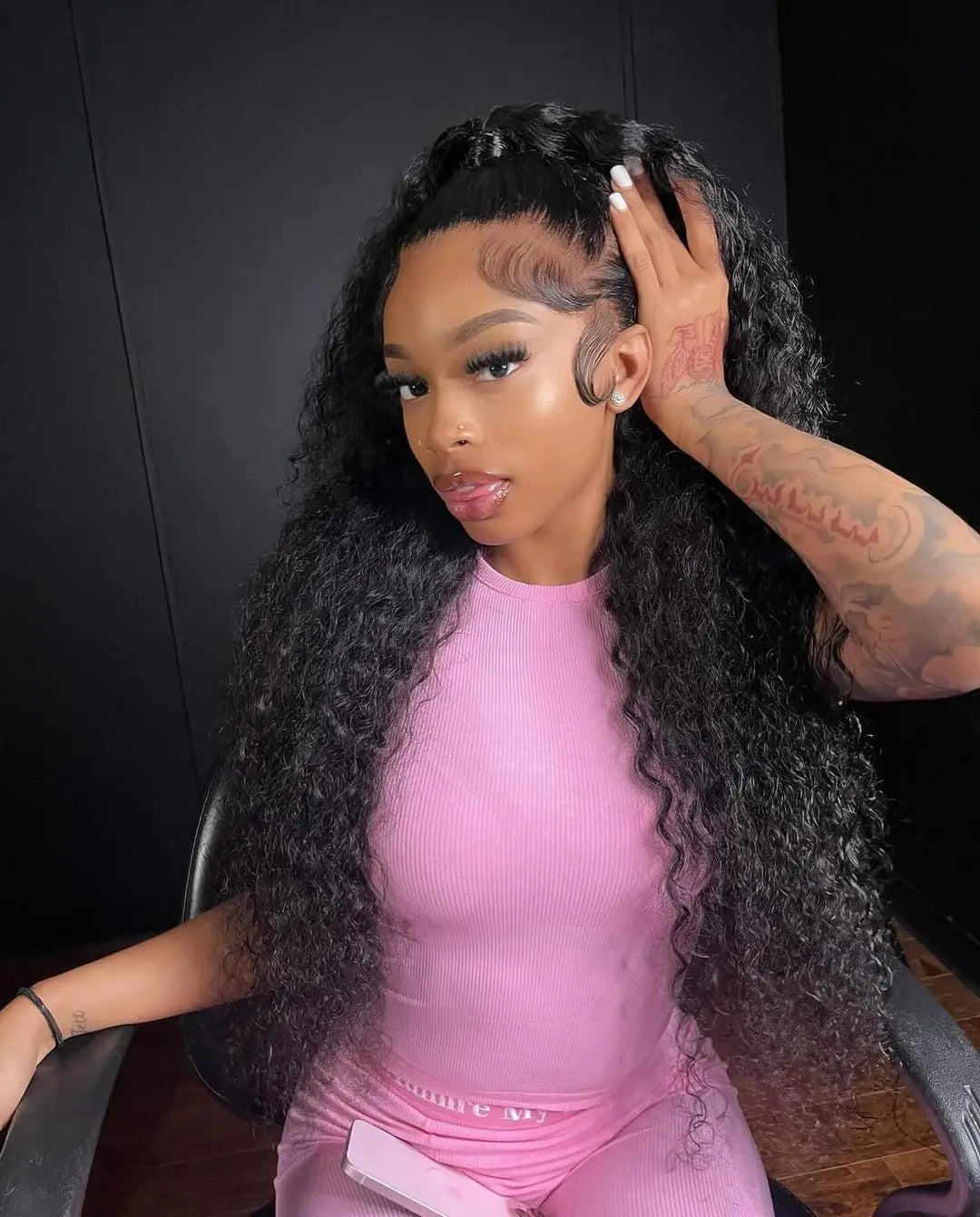 Snwprin 360 HD Full Lace Curly Human Hair Wigs Preplucked 13x6 Lace Frontal Wig Deep Wave Glueless Human Hair Ready To Wear 30In